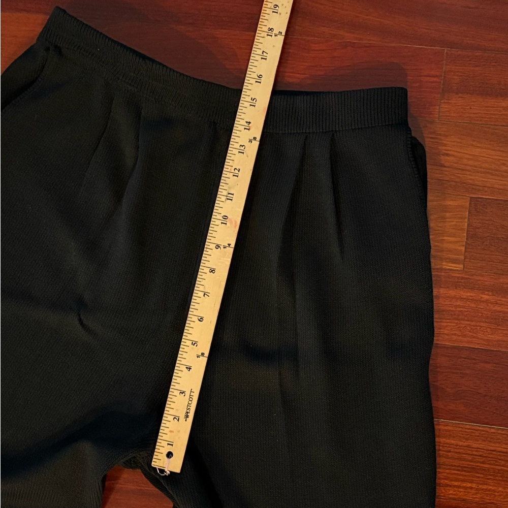 St. John Knit Suit Black 3 Piece Embroidered Jacket Pants & Skirt Size 16 - Picture 11 of 16